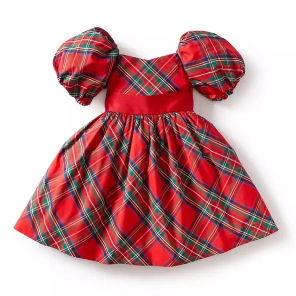 Janie and Jack Favorite Tartan Bradbury Red Plaid Formal SS Dress - Size 5
